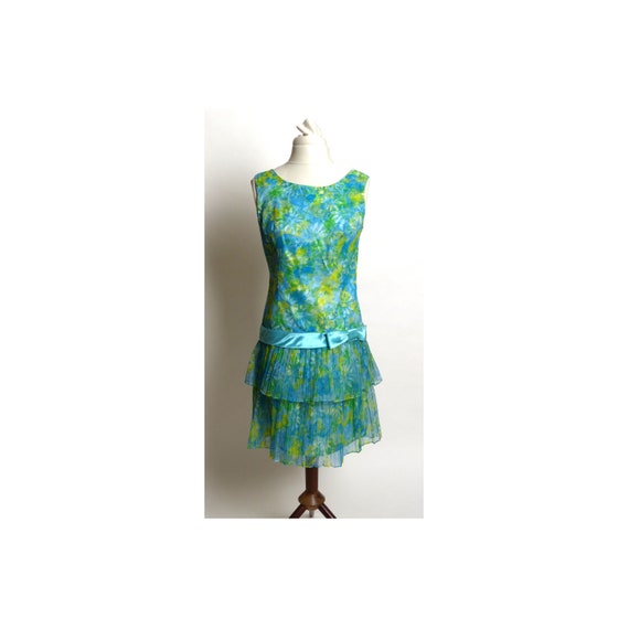 Circa 1980s Custom-Made Floral Mini-Dress