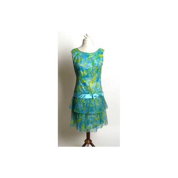 Circa 1980s Custom-Made Floral Mini-Dress - image 1