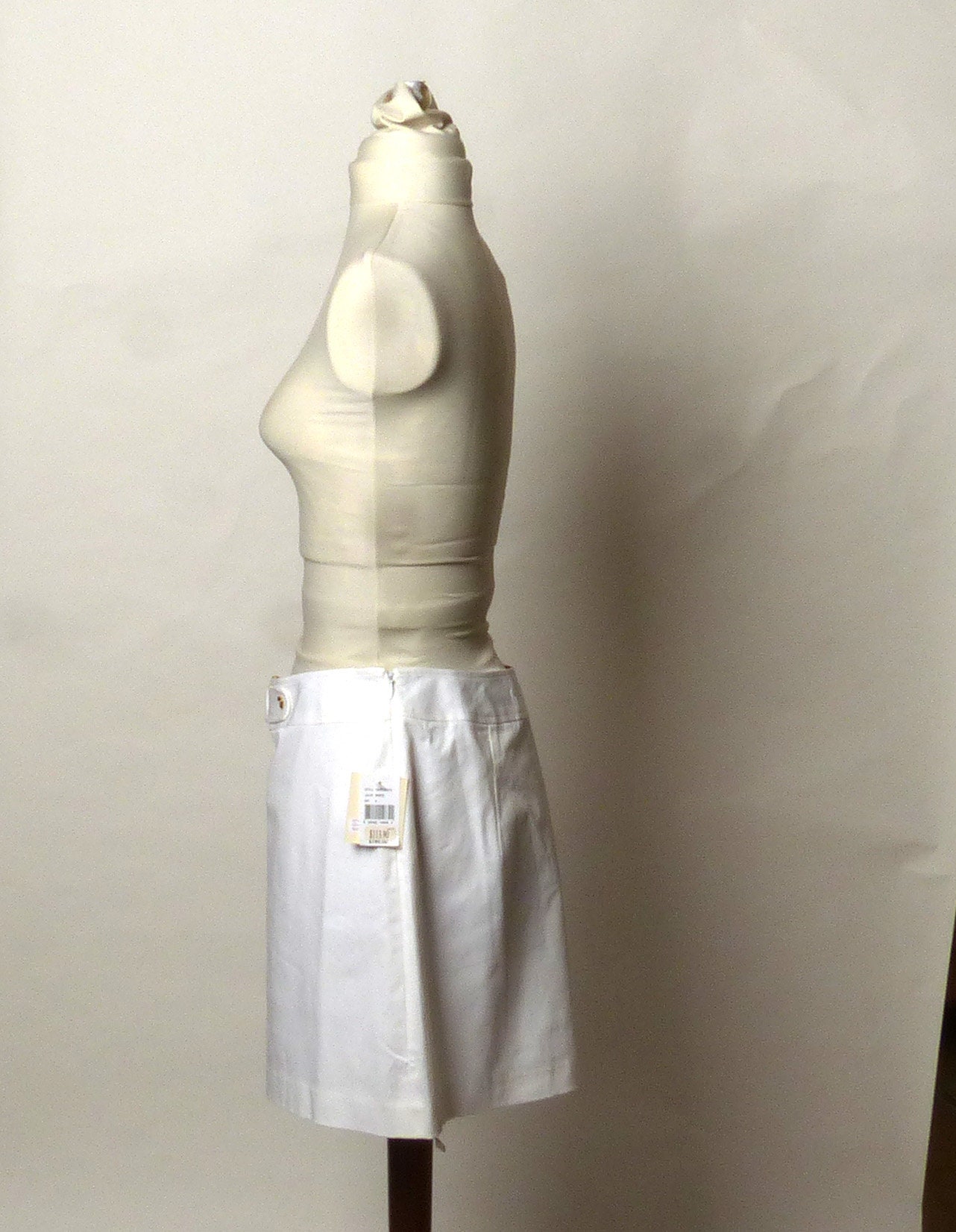Circa 2000s Milly White Mini Skirt With Built in Gold Belt - Etsy