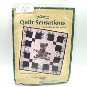 Quilt Sensations Bear in Bear Paw Patch Wall Quilt Kit