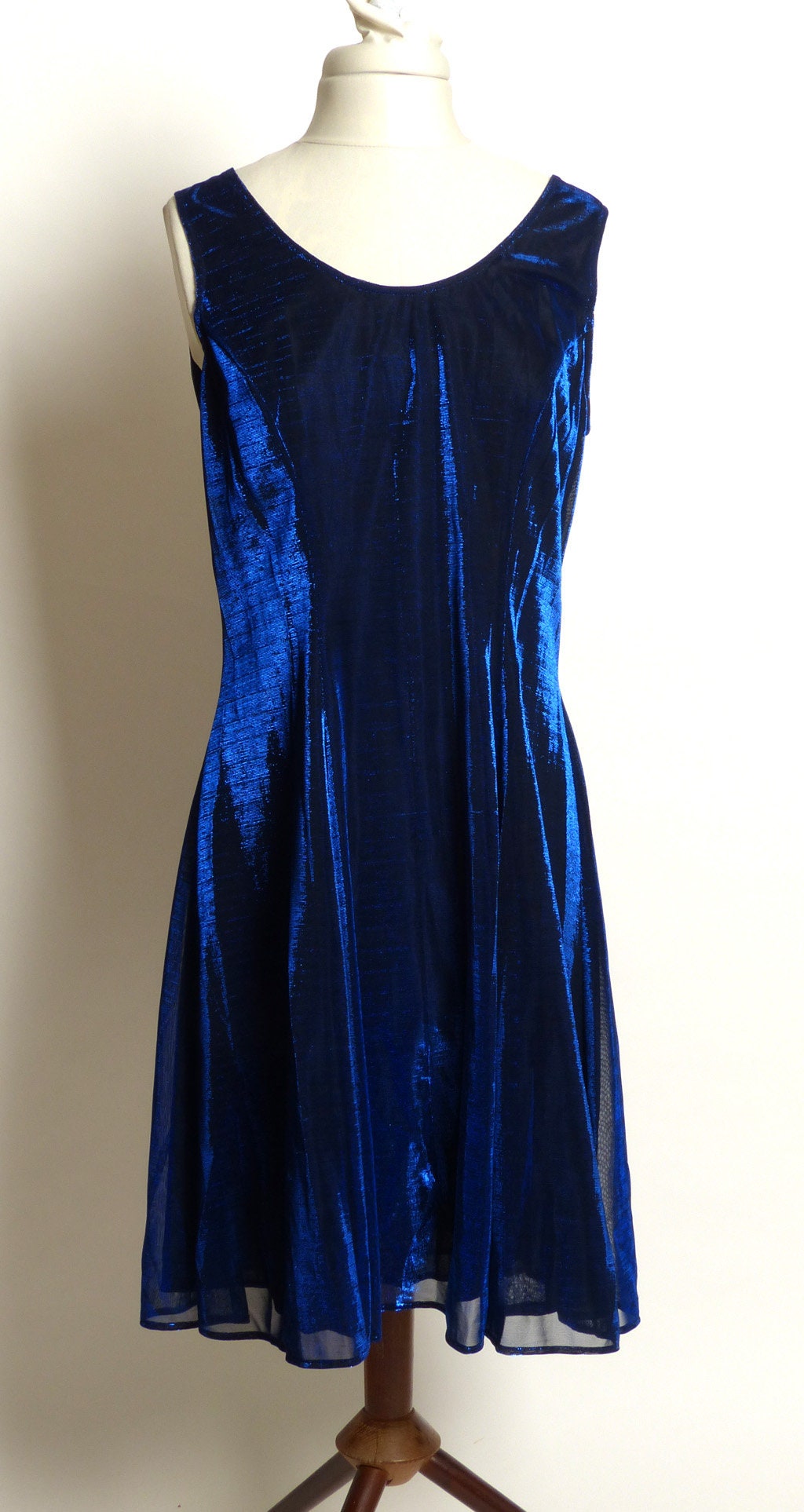 Circa 1980s Shar Ade Nites Cobalt Blue Velvet Rhinestone Dress - Etsy