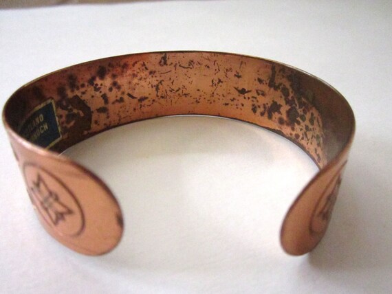 Circa 1980s Scottish Copper Engraved Cuff Bracelet - image 5