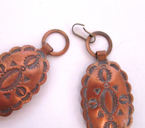 Circa 1980s Native American Copper Concho Belt - image 3