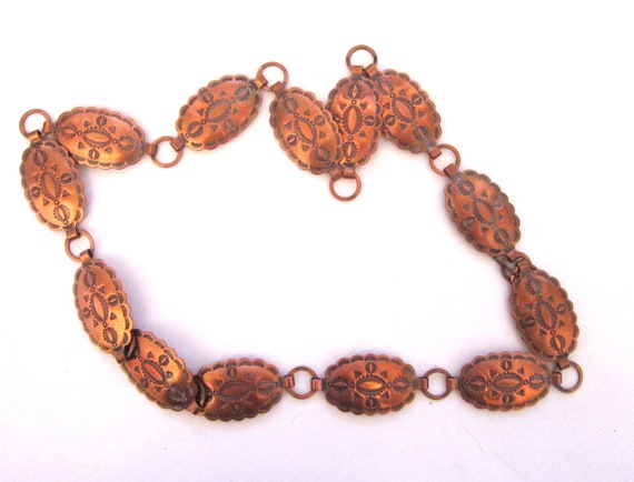 Circa 1980s Native American Copper Concho Belt - image 1