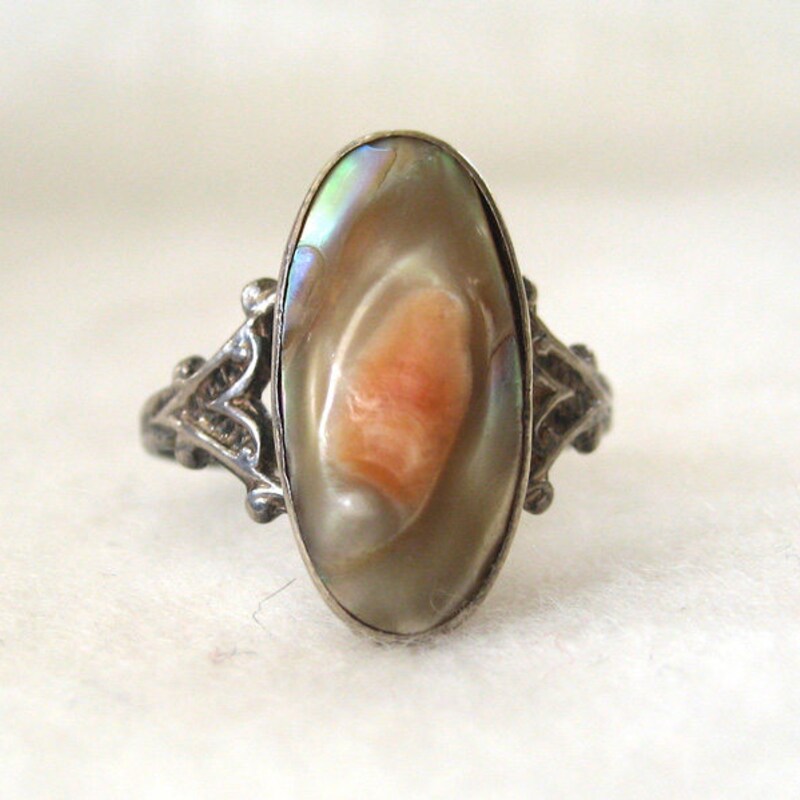 Round Blister Pearl Brass Earrings main image 0