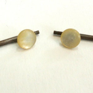 Victorian Era Matching Pair of Mother of Pearl Shirt Studs