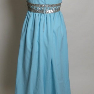 Circa 1950s/1960s Ceil Chapman Blue Rhinestone Sequined Gown/Dress image 4