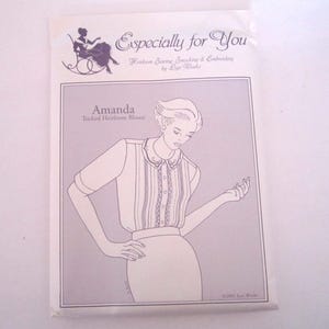 Vintage Amanda Heirloom Tucked Heirloom Blouse pattern by Especially for You