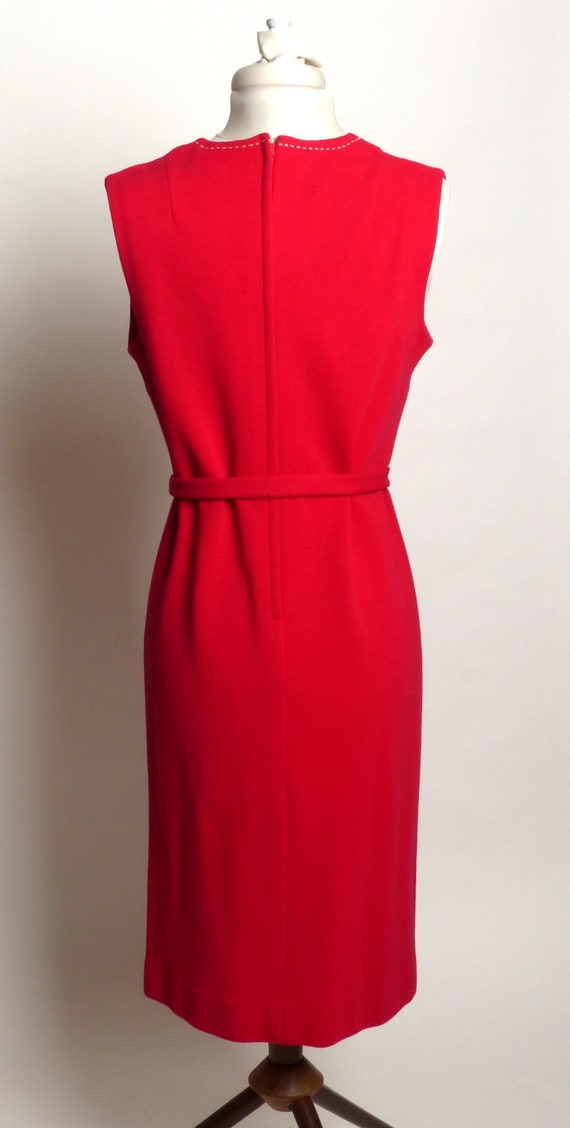 Circa 1960s Butte Knit Red Wool Dress - image 6