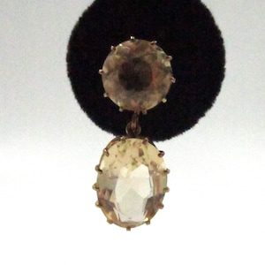 Edwardian 9 ct. English Citrine Screwback Earrings