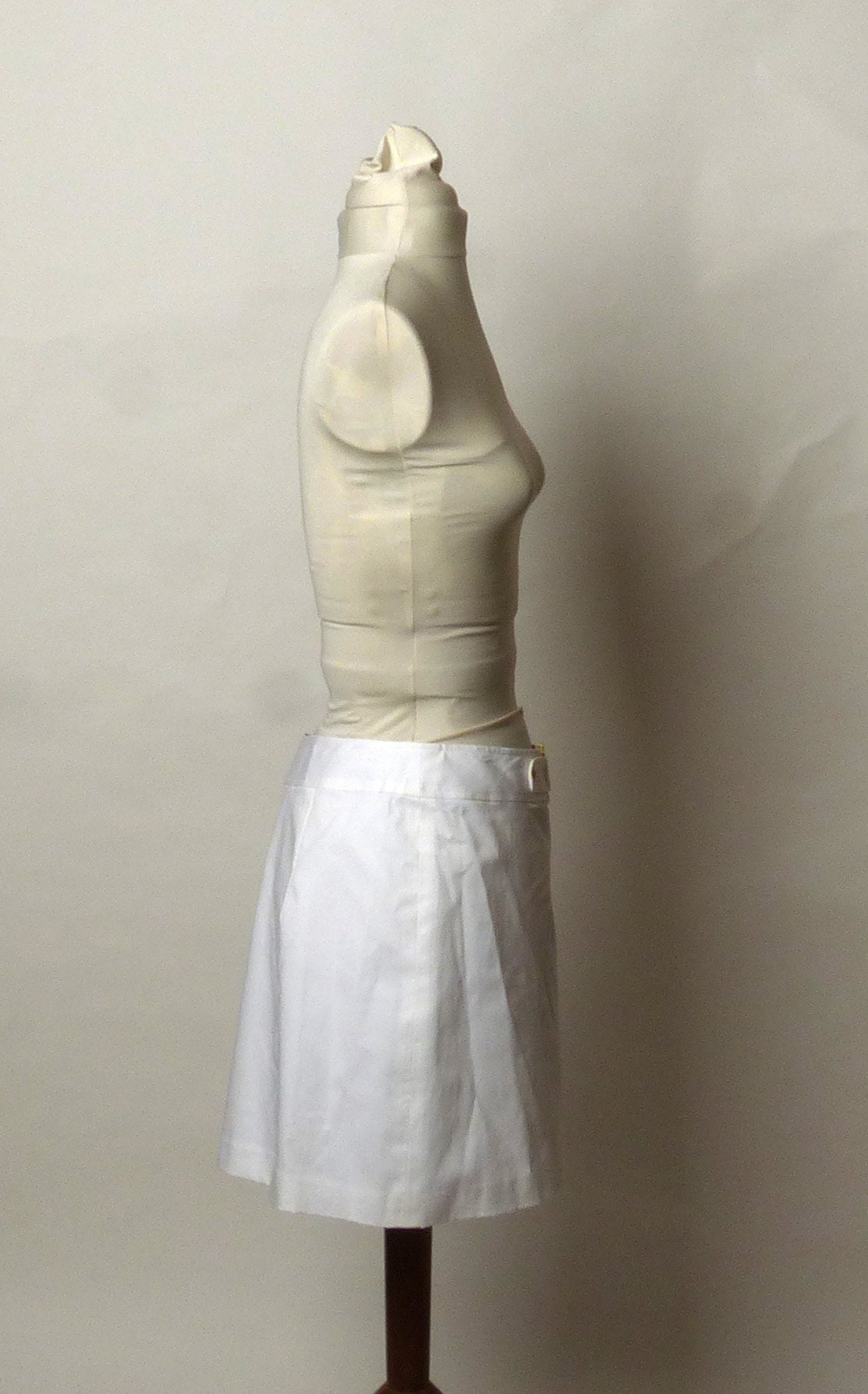 Circa 2000s Milly White Mini Skirt With Built in Gold Belt - Etsy