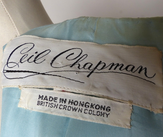 Circa 1950s/1960s Ceil Chapman Blue Rhinestone Se… - image 7