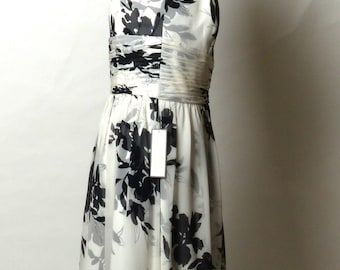 Ann Taylor Black and White Silk Dress