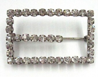 Circa 1920er Jahre Strass-Schnalle Brosche/Anstecknadel