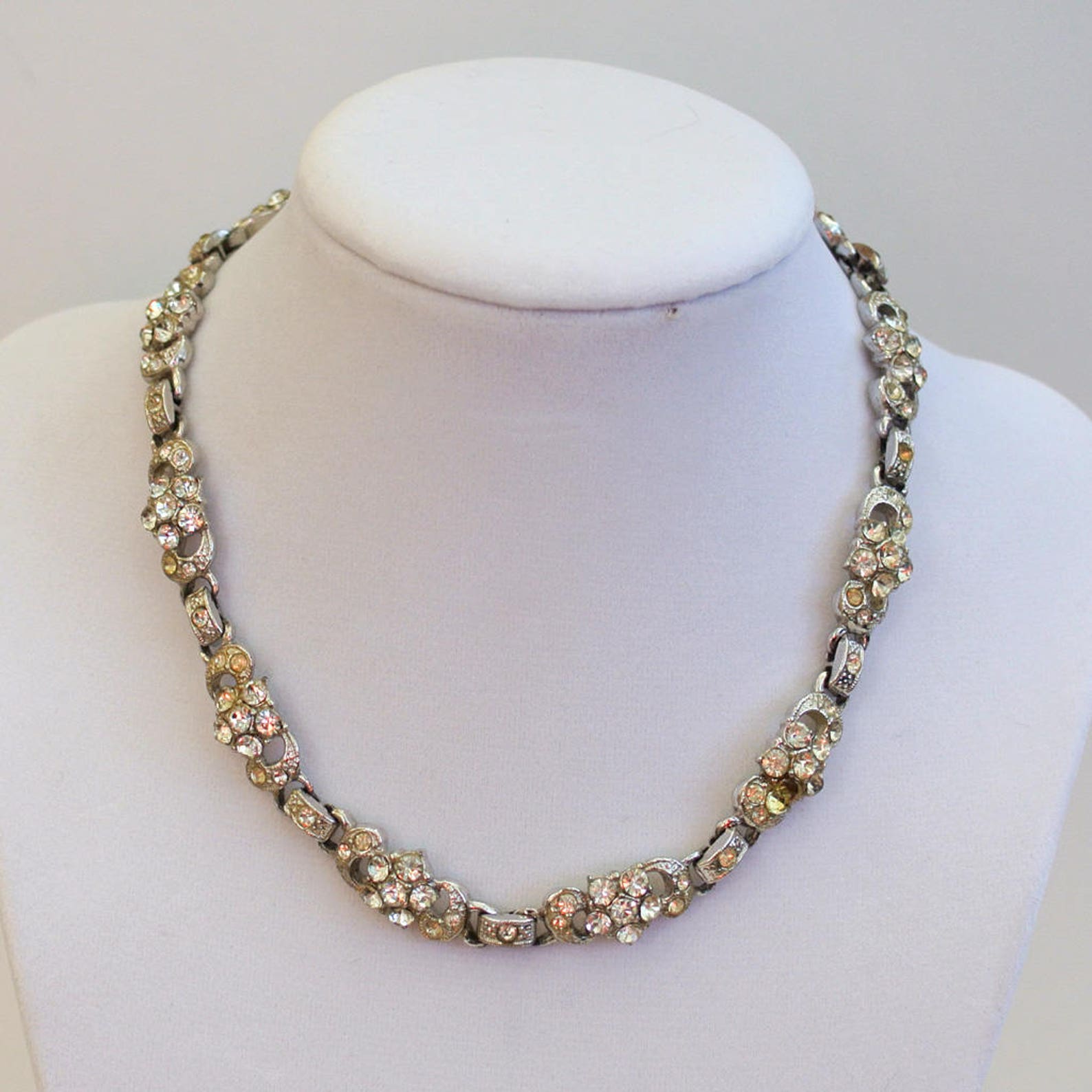 Circa 1930s Rhinestone Choker/necklace - Etsy