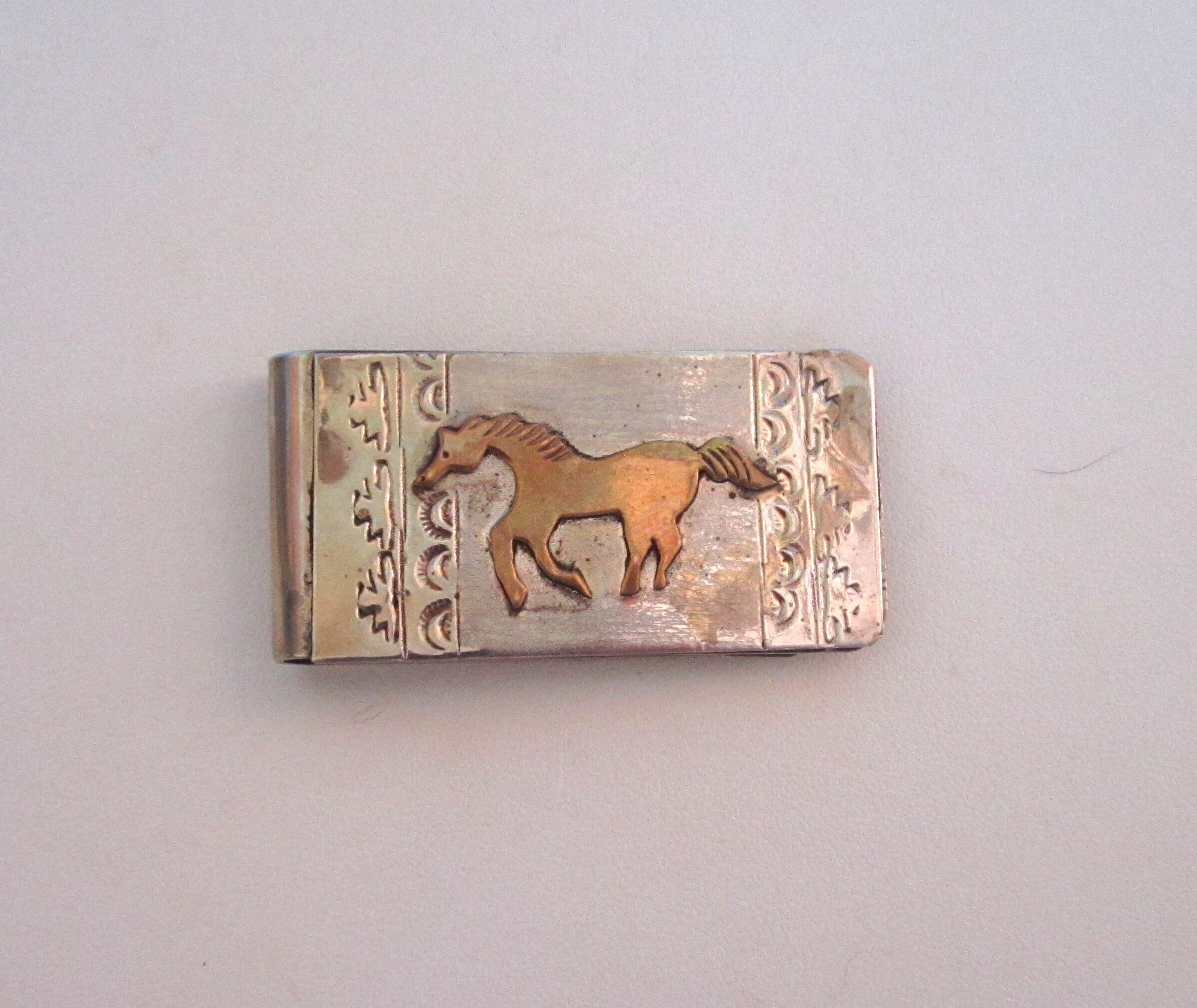 vintage hermès sterling equestrian money clip