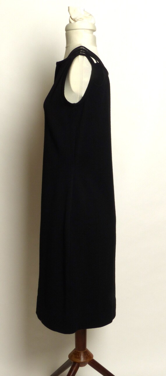 Circa 1960s Stretch Knit Multi Strap Little Black… - image 3