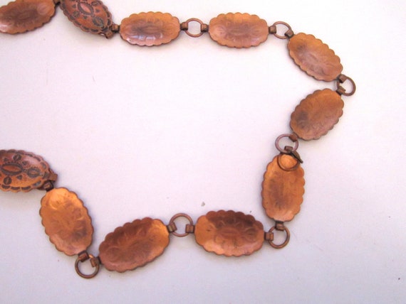 Circa 1980s Native American Copper Concho Belt - image 4