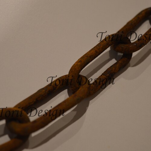 Steel Chains Rust Vintage Etsy