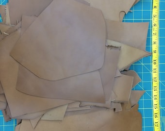 Sven Leather - Scrap Leather - Saddle Brown Color Smooth Leather - 5 libras