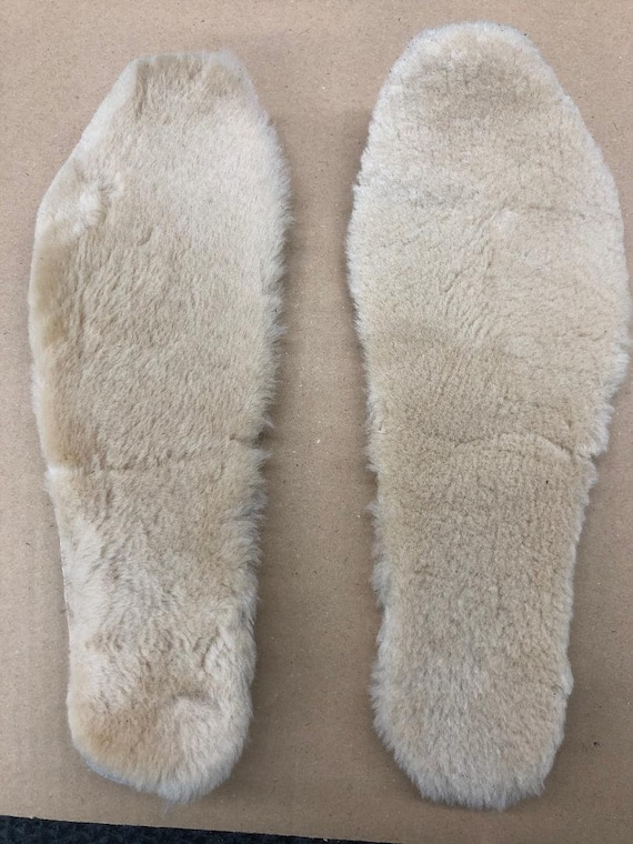 Real Shearling Fur Insoles, Men's and Women's, Sven Leather Goods Shop, Trim to Half Sizes