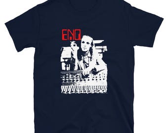 Brian Eno in the studio - limited edition classic black tribute t-shirt - unisex