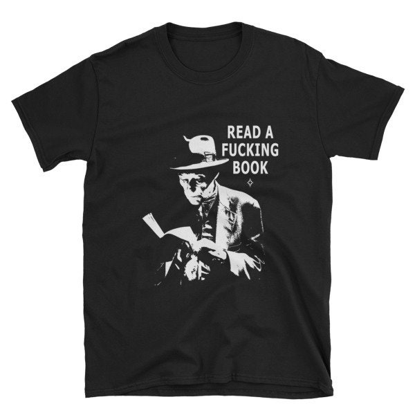 Burroughs - Read a Book - limited edition classic black tribute t-shirt - unisex