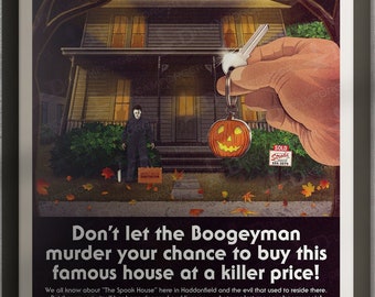 Halloween "Strode Realty Myers House" Retro Ad