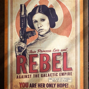 SW Rebel Princess Leia Recruitment Poster image 1