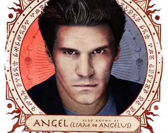 Buffyverse "Angel (a.k.a. Liam or Angelus)" Portrait Art Mini-Print • Run of 150