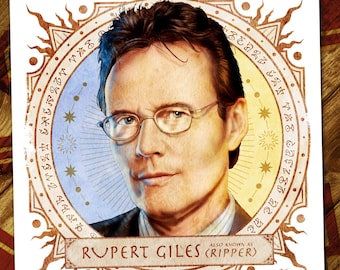 Buffyverse "Rupert Giles (a.k.a. Ripper)" Portrait Art Mini-Print • Run of 150