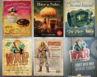 Fallout Wasteland Retro Ads Art Print Bundle