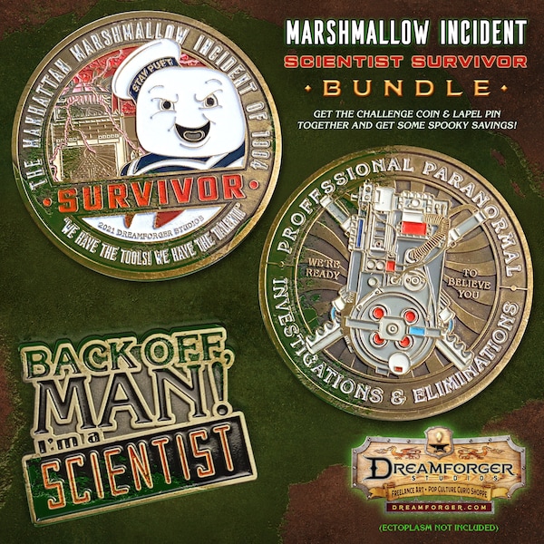 GB "Marshmallow Incident Scientist Survivor" Coin & Pin Bundle