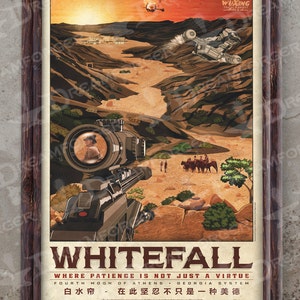 Firefly Whitefall Planetary Travel Poster WuXing Travel Agency series zdjęcie 5