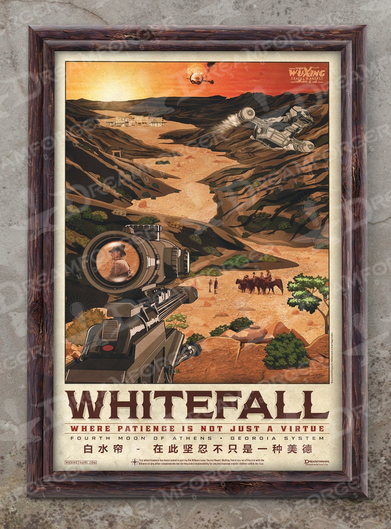 Firefly Whitefall Planetary Travel Poster WuXing Travel Agency series zdjęcie 5