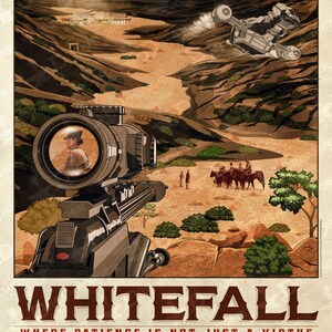 Firefly Whitefall Planetary Travel Poster WuXing Travel Agency series 18 x 24 cale