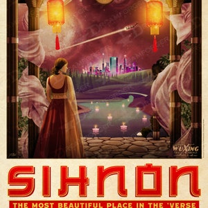 Firefly Sihnon Planetary Travel Poster WuXing Travel Agency series 8x10 inches