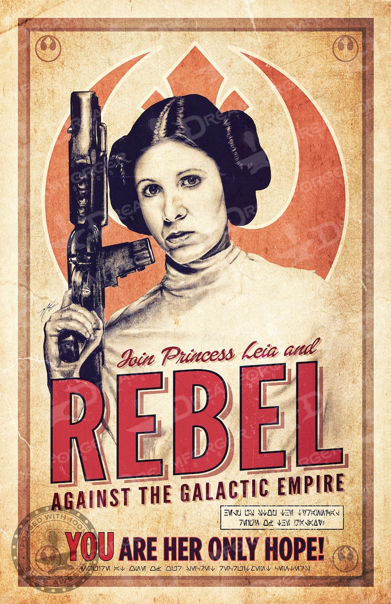SW Rebel Princess Leia Recruitment Poster image 3