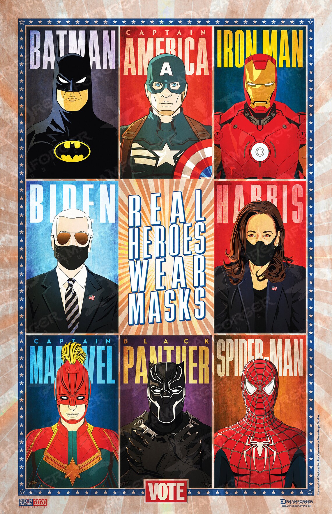 Limited Edition Real Heroes Wear Masks 11 x Etsy