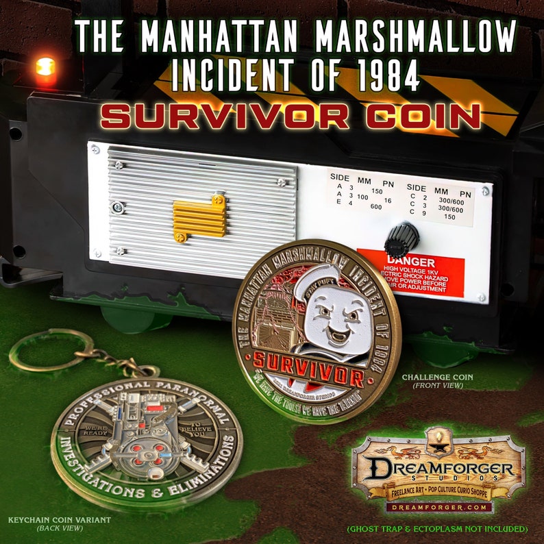 GB The Manhattan Marshmallow Incident of 1984 Survivor Metal Challenge Coin image 1