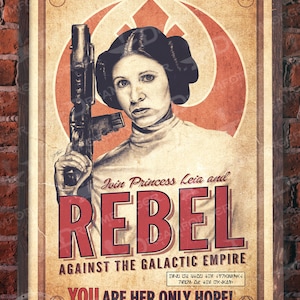 SW Rebel Princess Leia Recruitment Poster image 2