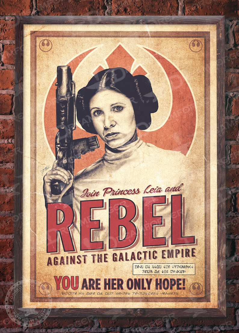 SW Rebel Princess Leia Recruitment Poster image 2