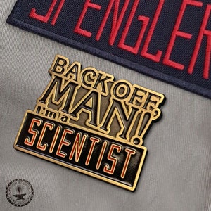 GB Back Off Man I'm A Scientist Lapel Pin image 2