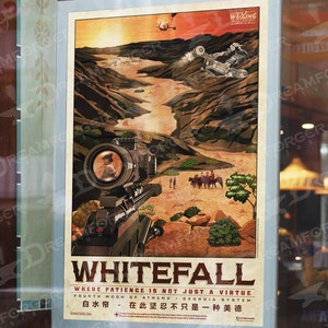 Firefly Whitefall Planetary Travel Poster WuXing Travel Agency series zdjęcie 6