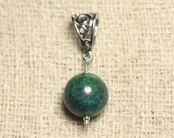 Pendentif Pierre semi précieuse - Chrysocolle 14mm