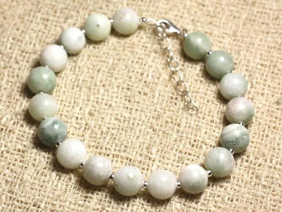 Bracelet Argent 925 Et Pierre Sugilite 4mm - Fait Main En France - Neuf
