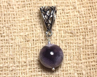 Semi precious stone pendant - Amethyst 12mm