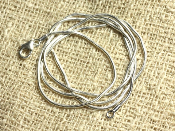 925 Silver Round Snake Chain 1mm 41cm