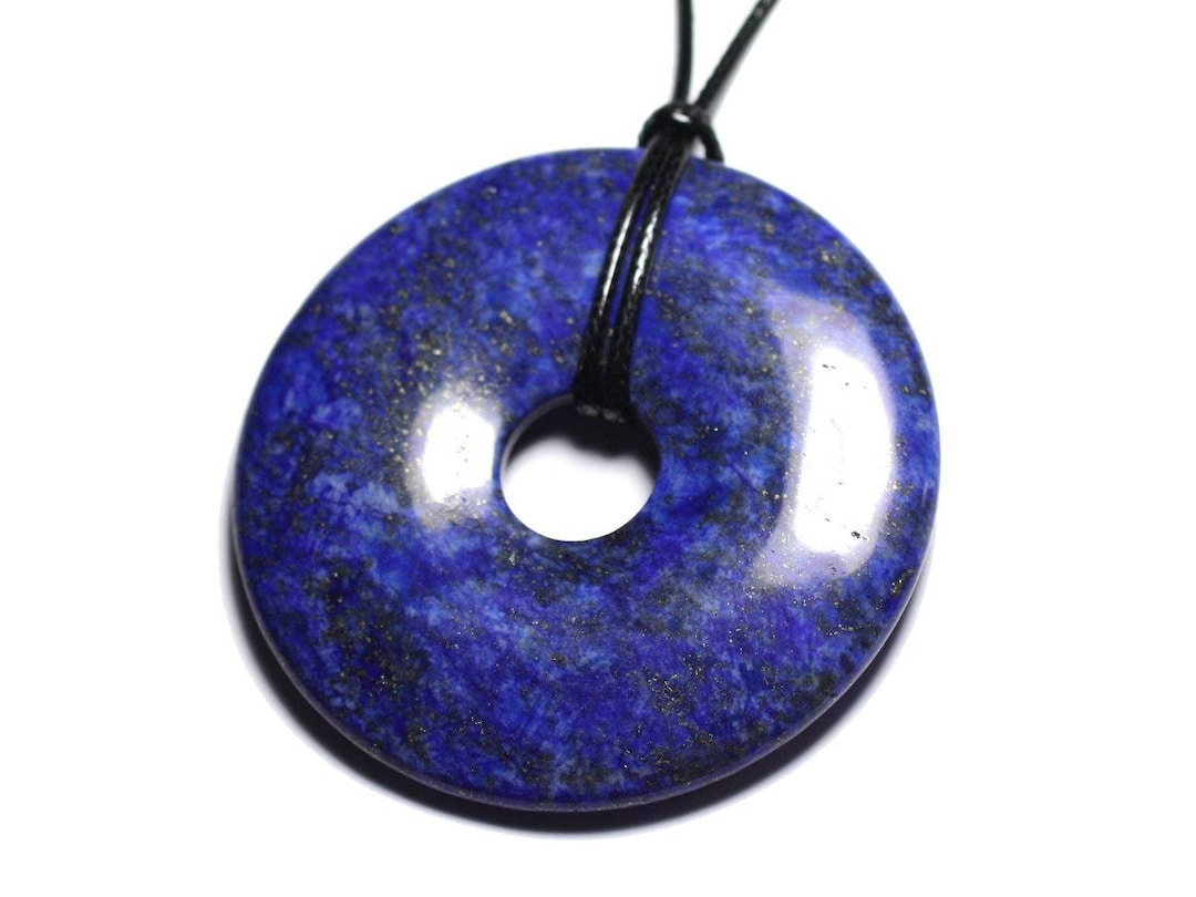 Collier Pendentif En Lapis Lazuli - Pierre Semi-précieuse Boule 14mm - Fait Main En France
