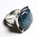 Bague Imposante En Azurite Et Argent 925 - Taille 55 - Neuf Sans Emballage